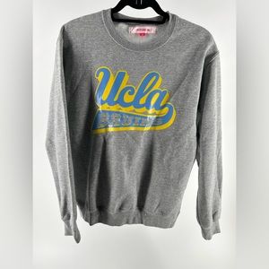Preppy Couture Womens Gray UCLA Sweatshirt Small Crewneck Oversized